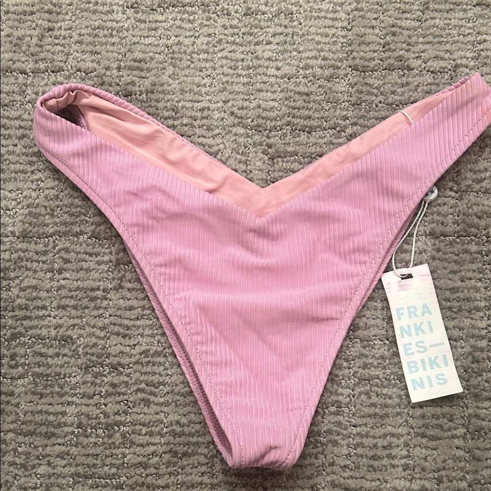 Frankie's Bikinis Light Pink Swim Bottom M